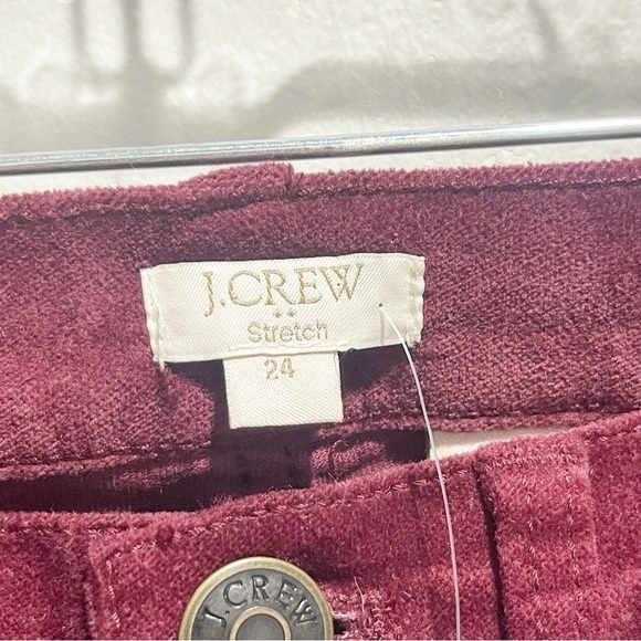 New J CREW FACTORY Women's Raspberry Velvet Midrise Skinny Jeans Raspberry Sz 24 - Picture 5 of 7